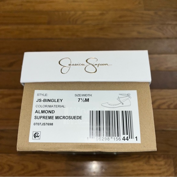 Jessica Simpson Bingley Lace Up Ballet Flats Almond Microsuede Women’s Size 7.5 - Picture 9 of 10